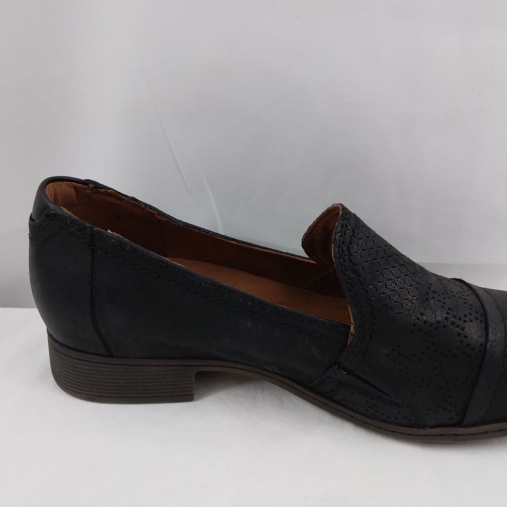 Rockport Cobb Hill Crosbie Slip On Loafer Black Leather Comfort Womens 7.5 - Picture 11 of 15